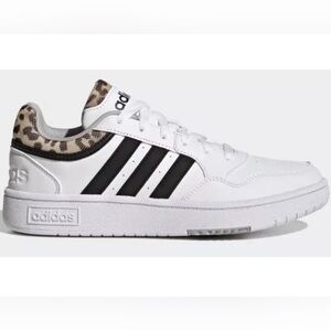 adidas Women's Hoops 3.0 ‘Leopard’ Low Basketball Shoe